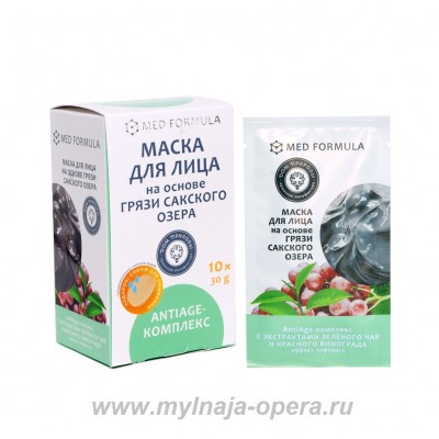 Маска для лица на основе грязи Сакского озера "AntiAge-комплекс", 30 гр Мануфактура Дом Природы