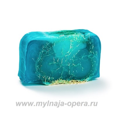 Мыло ручной работы  "Морской коктейль с люфой" с морскими водорослями, 100 гр TM Savonry